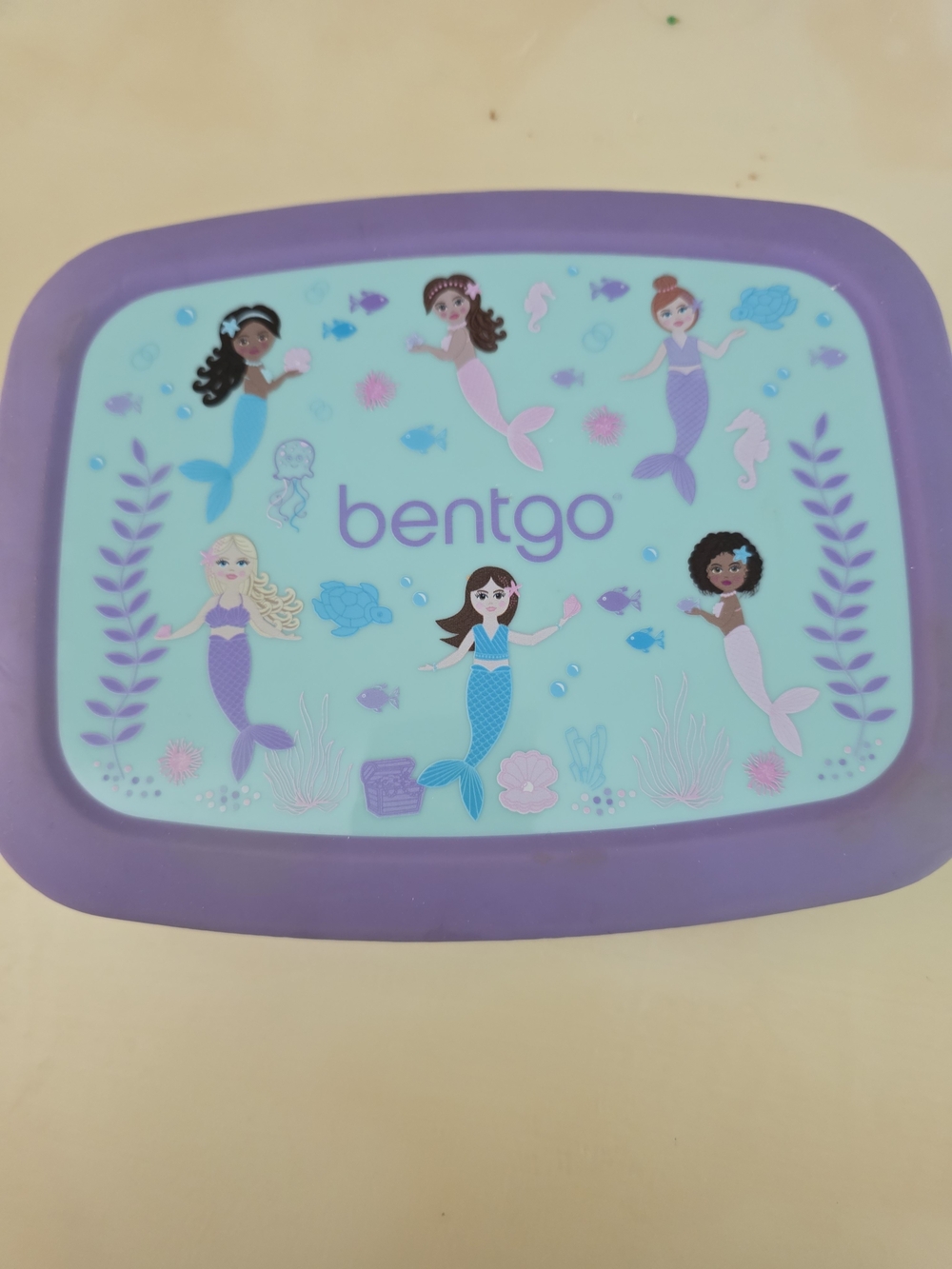 Bentgo Mermaid Kids Lunch Box Lid in Purple and Aqua